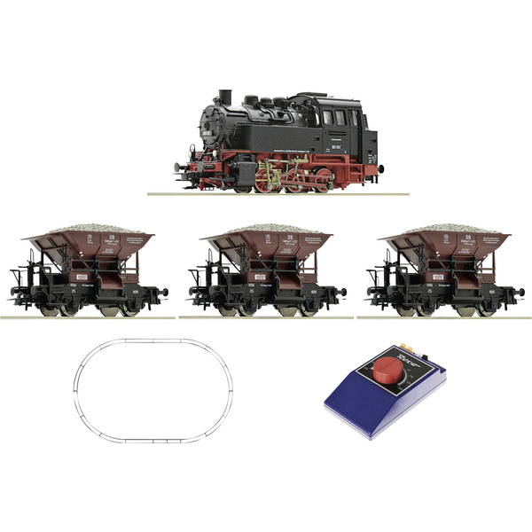 Roco 51159 H0 Start-Set Dampflok BR 80 mit Güterzug der DB