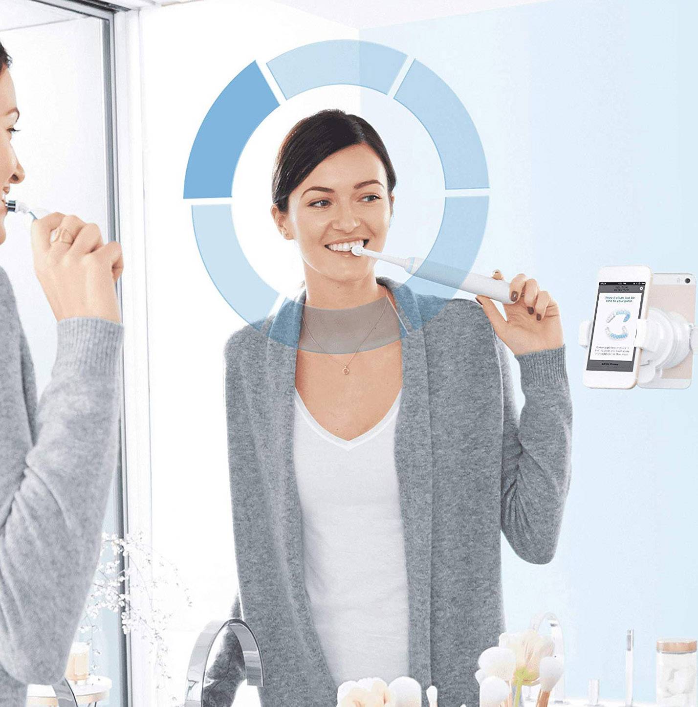 Oral-B Genuis Pro 10000N Elektrische Zahnbürste Rotierend/Pulsierend Flieder, Weiß
