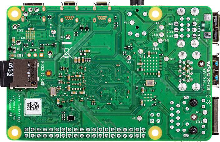 Eine grüne Platine mit elektronischen Komponenten, Anschlüssen und Steckplätzen. Sie wird in Computern und Geräten verwendet.