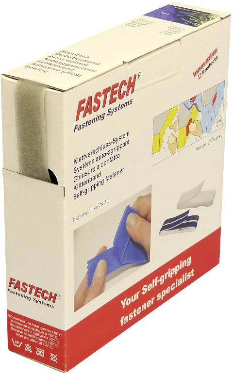 FASTECH® B20-STD-L-081410 Klettband zum Aufnähen Flauschteil (L x B) 10 m x 20 mm Hellgrau 10 m