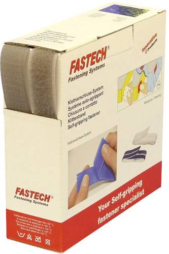 B25-STD081410 Klettband zum Aufnähen Haft- und Flauschteil (L x B) 10m x 25mm Hellgrau 10