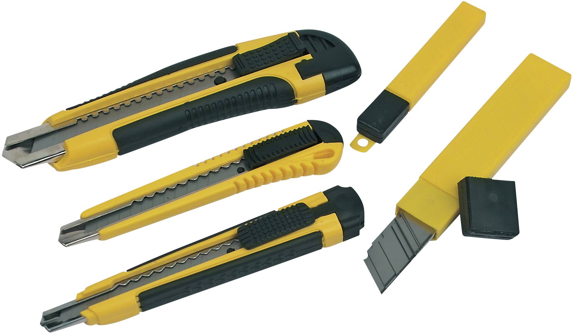 Brüder Mannesmann M60125 Abbrechmesser-Set, inclusive 2 Ersatzmesser Magazine, 3-teilig | M60125 1St.