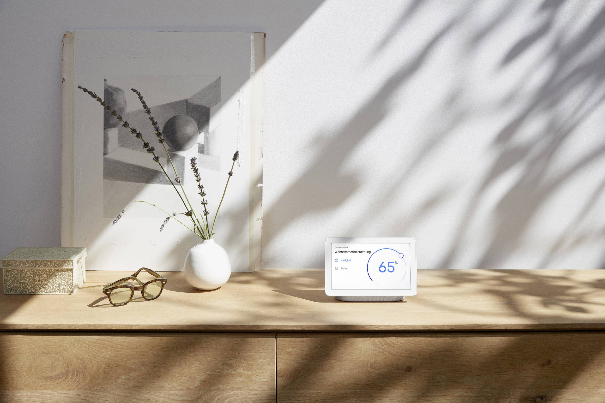 Google Nest Hub Sprachassistent Kreide