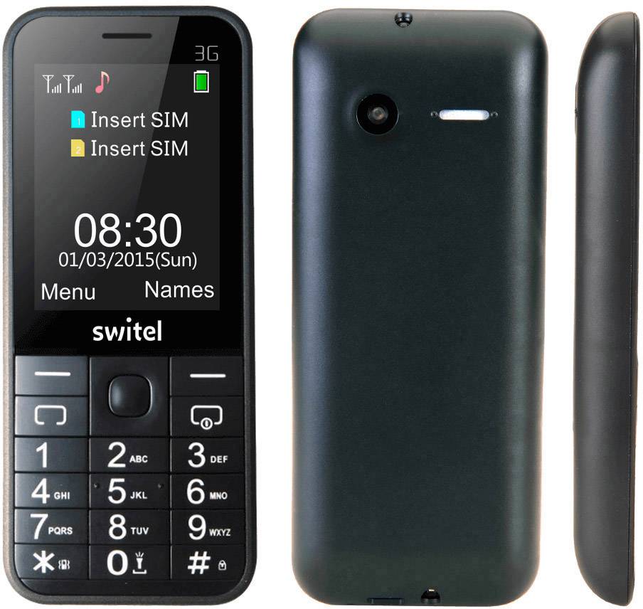 Switel M107 3G Senioren-Handy Schwarz