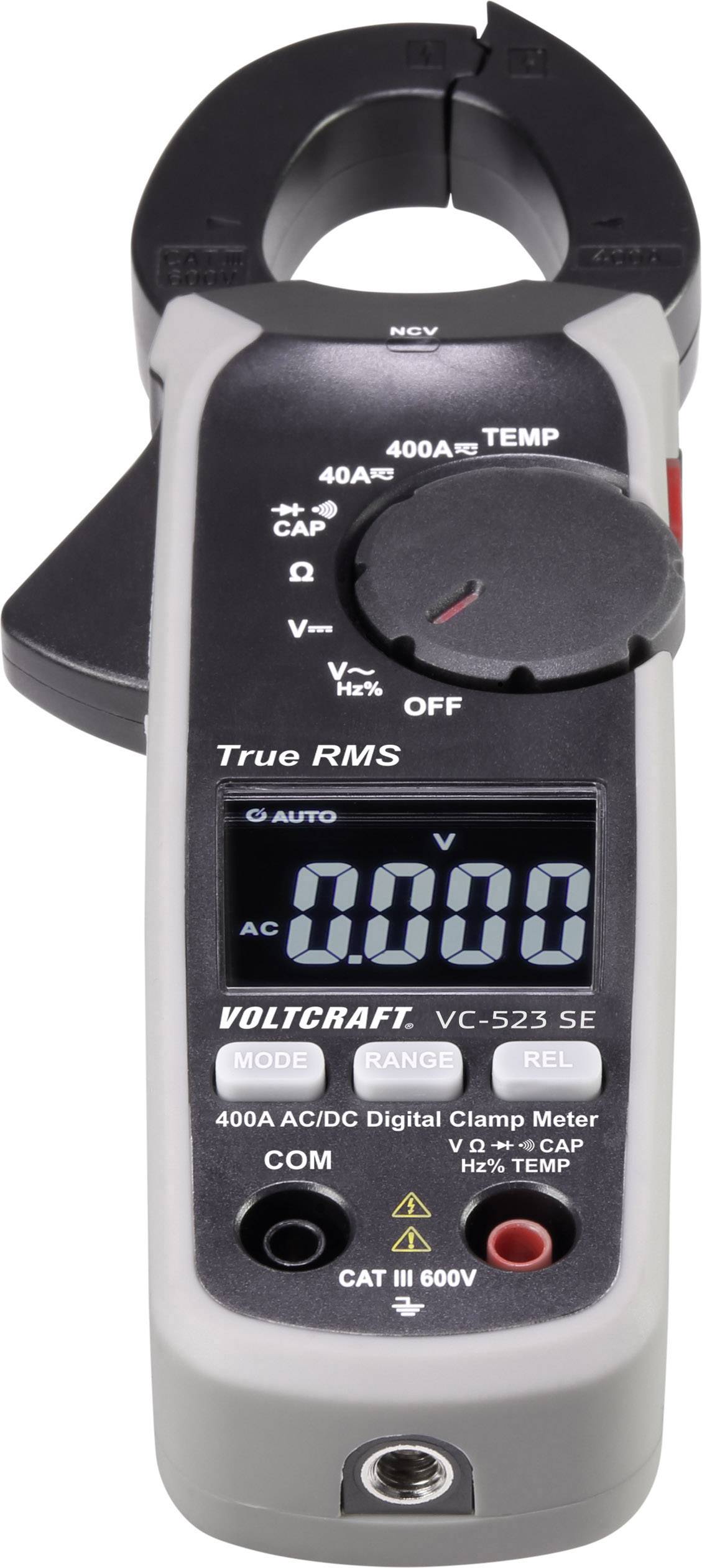 VOLTCRAFT VC-523 SE Stromzange digital CAT III 600V Anzeige (Counts): 4000
