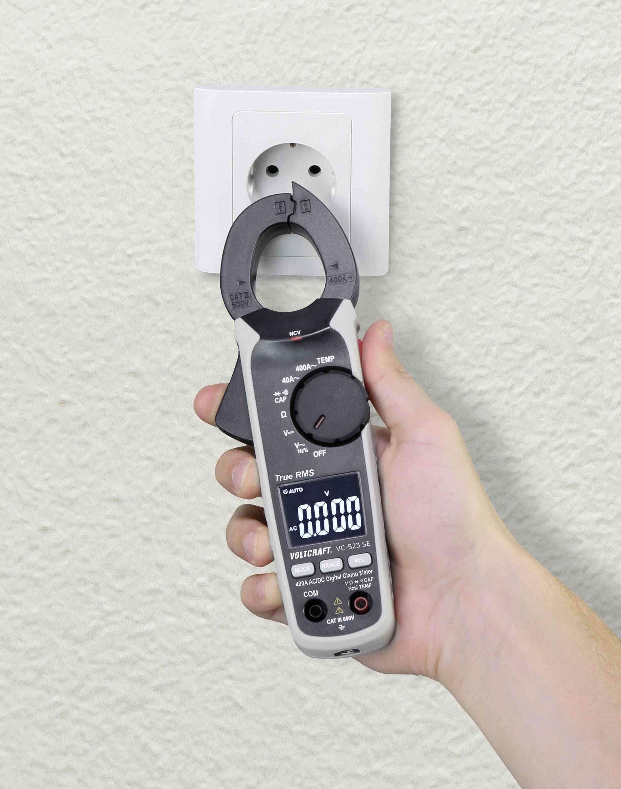 VOLTCRAFT VC-523 SE Stromzange digital CAT III 600V Anzeige (Counts): 4000