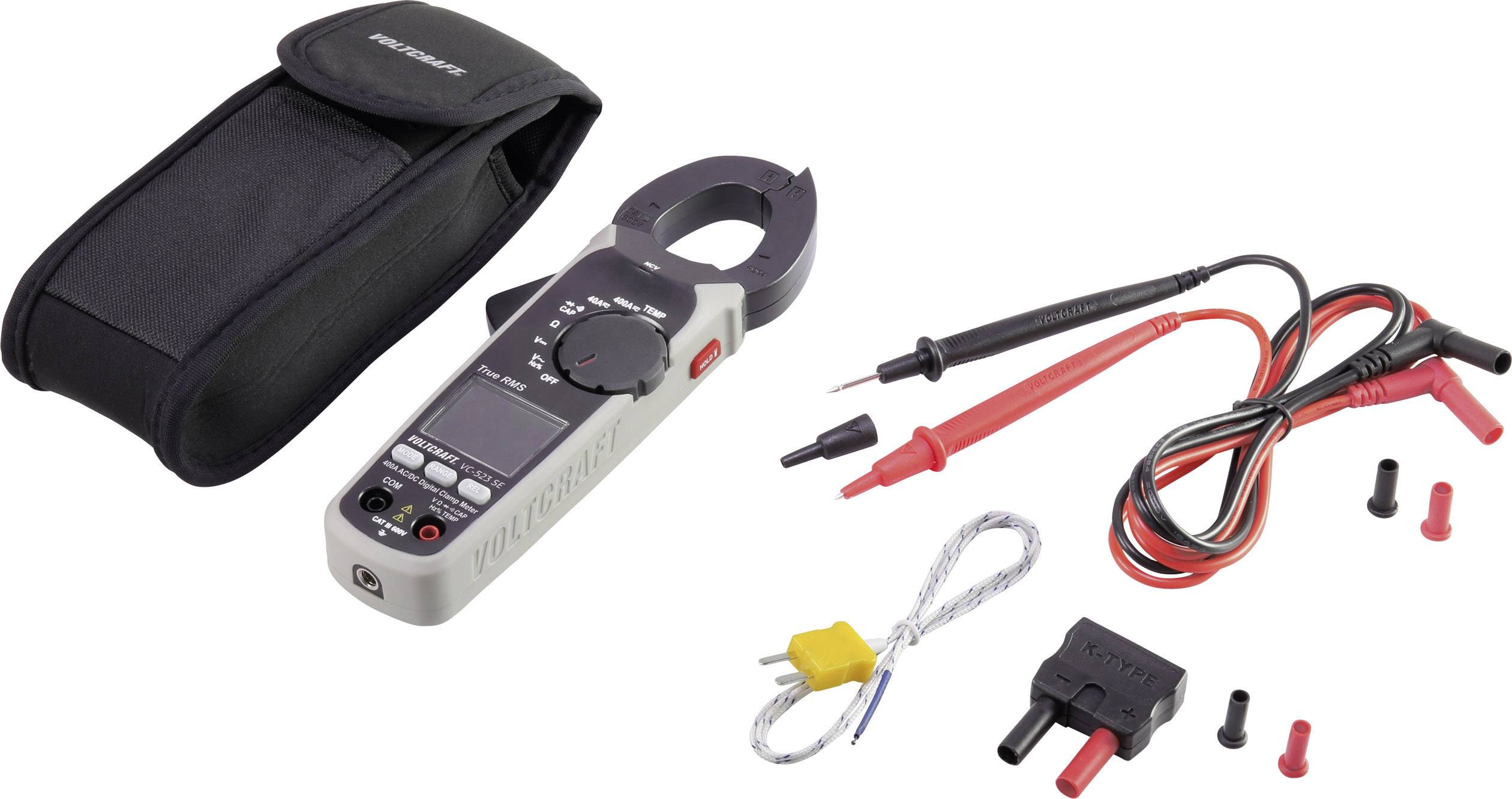 VOLTCRAFT VC-523 SE Stromzange digital CAT III 600V Anzeige (Counts): 4000