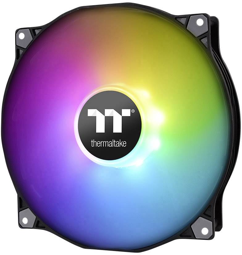 Thermaltake Pure 20 ARGB Sync PC-Gehäuse-Lüfter Schwarz, RGB (B x H x T) 200 x 200 x 30 mm inkl. LED-Beleuchtung
