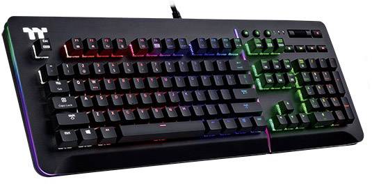 Thermaltake LEVEL 20 RGB USB Gaming-Tastatur Deutsch, QWERTZ Schwarz Beleuchtet, Audio-Anschluss, USB-Anschluss