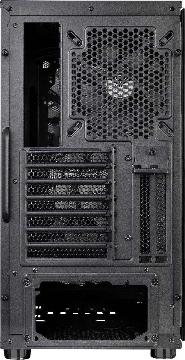 Thermaltake Commander C31 TG Midi-Tower PC-Gehäuse, Gaming-Gehäuse Schwarz 2 Vorinstallierte LED Lüfter, 1 vorinstallierte