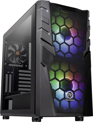 Thermaltake Commander C32 TG Midi-Tower PC-Gehäuse, Gaming-Gehäuse Schwarz 2 Vorinstallierte LED L