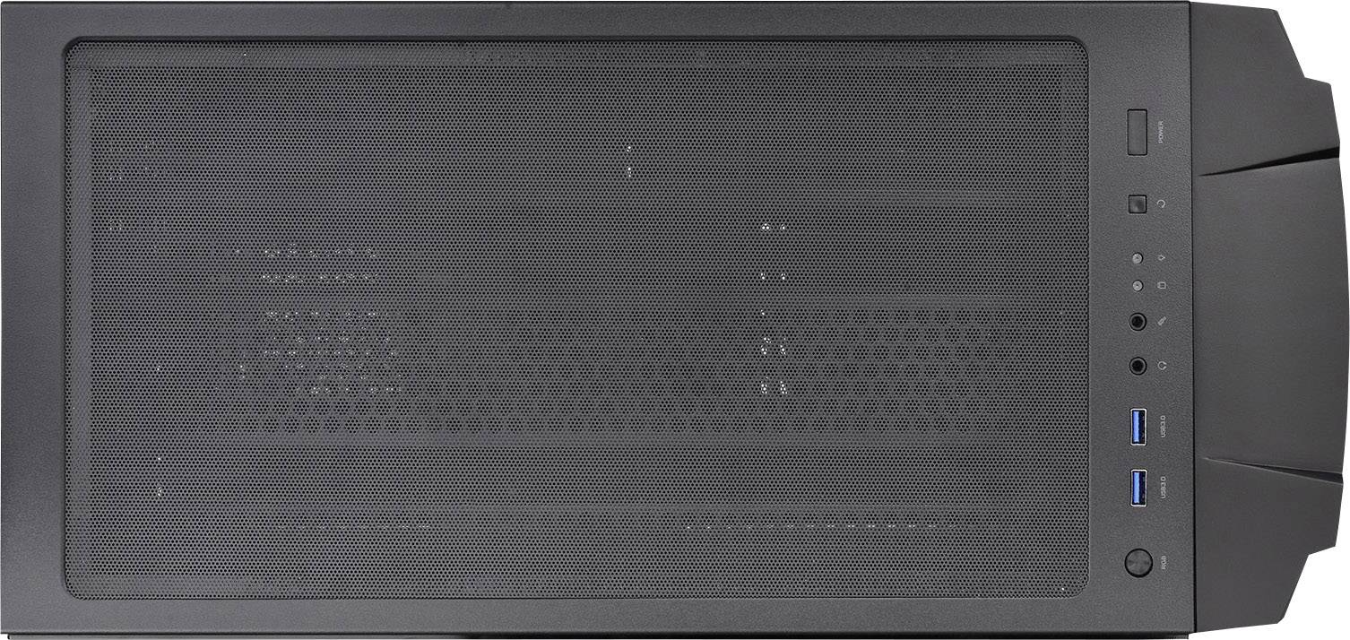 Thermaltake Commander C33 TG Midi-Tower PC-Gehäuse, Gaming-Gehäuse Schwarz 2 Vorinstallierte LED Lüfter, 1 vorinstallierte