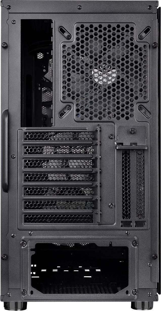 Thermaltake Commander C33 TG Midi-Tower PC-Gehäuse, Gaming-Gehäuse Schwarz 2 Vorinstallierte LED Lüfter, 1 vorinstallierte