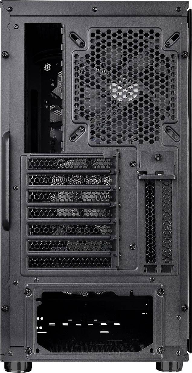 Thermaltake Commander C34 TG Midi-Tower PC-Gehäuse, Gaming-Gehäuse Schwarz 2 Vorinstallierte LED Lüfter, 1 vorinstallierte