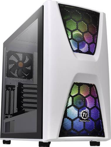 Thermaltake COMMANDER C34 TG Midi-Tower PC-Gehäuse, Gaming-Gehäuse Weiß, Schwarz 2 Vorinstalliert