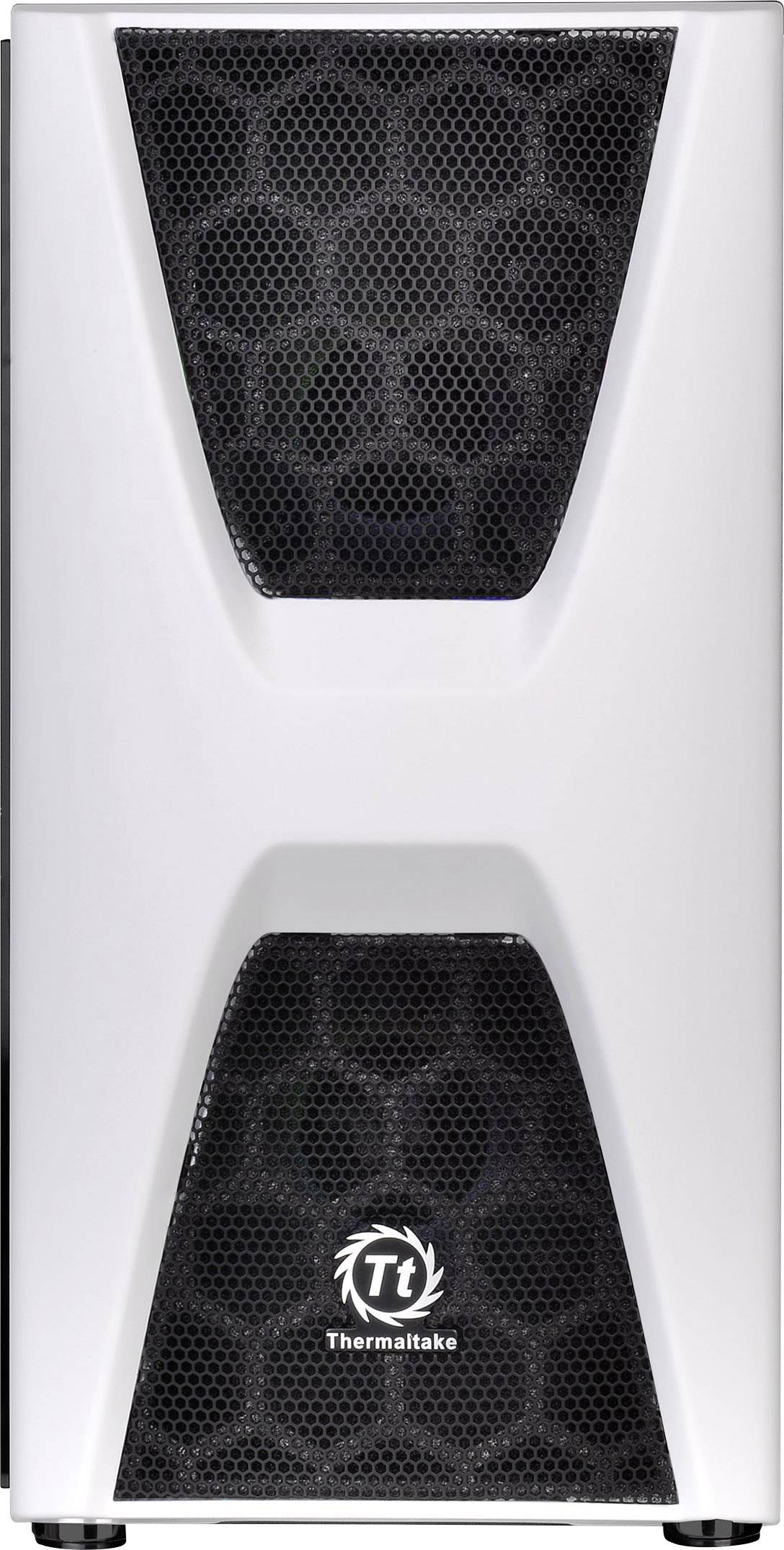 Thermaltake COMMANDER C34 TG Midi-Tower PC-Gehäuse, Gaming-Gehäuse Weiß, Schwarz 2 Vorinstallierte LED Lüfter, 1 vorinstallierter