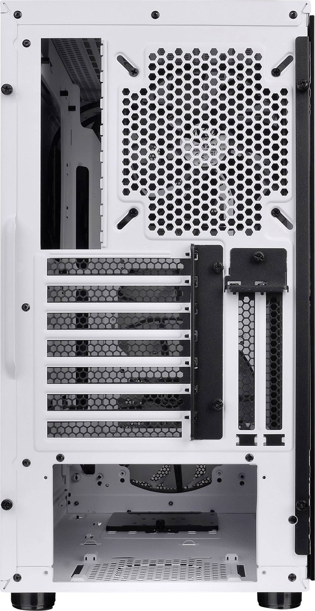 Thermaltake COMMANDER C34 TG Midi-Tower PC-Gehäuse, Gaming-Gehäuse Weiß, Schwarz 2 Vorinstallierte LED Lüfter, 1 vorinstallierter