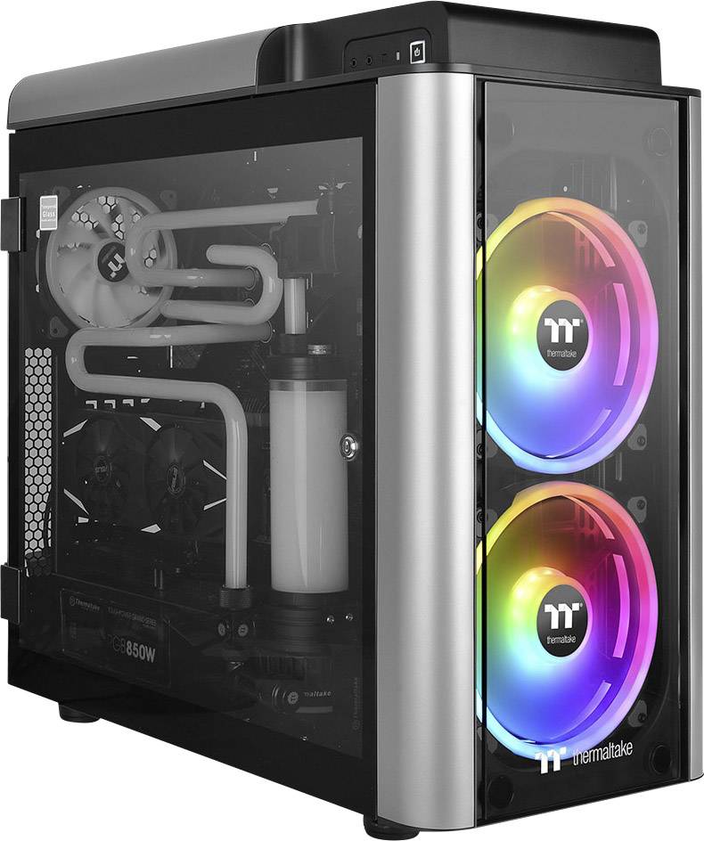 Thermaltake Riing Trio 20 RGB PC-Gehäuse-Lüfter Schwarz, Transparent, RGB (B x H x T) 200 x 200 x 30 mm inkl. LED-Beleuchtung