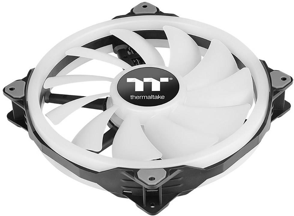 Thermaltake Riing Trio 20 RGB PC-Gehäuse-Lüfter Schwarz, Transparent, RGB (B x H x T) 200 x 200 x 30 mm inkl. LED-Beleuchtung