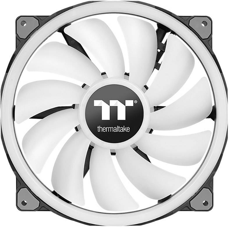 Thermaltake Riing Trio 20 RGB PC-Gehäuse-Lüfter Schwarz, Transparent, RGB (B x H x T) 200 x 200 x 30 mm inkl. LED-Beleuchtung
