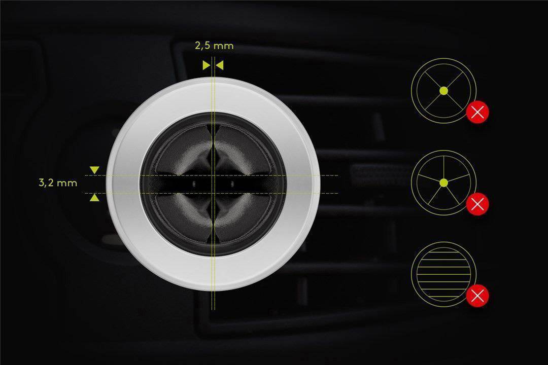 Goobay Magnethalterungs-Set Universal im Slim Design Lüftungsgitter Handy-Kfz-Halterung Magnetbefestigung