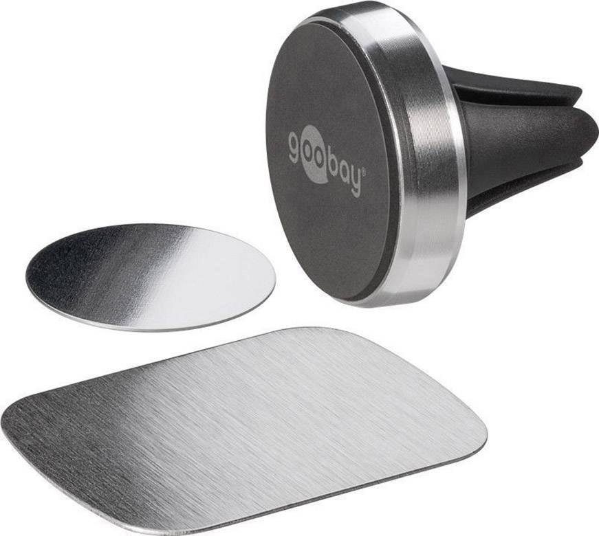 Goobay Magnethalterungs-Set Universal im Slim Design Lüftungsgitter Handy-Kfz-Halterung Magnetbefestigung