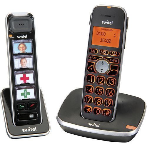 Switel D112 Vita Comfort Schnurloses Seniorentelefon Foto-Tasten, Freisprechen, für Hörgeräte komp