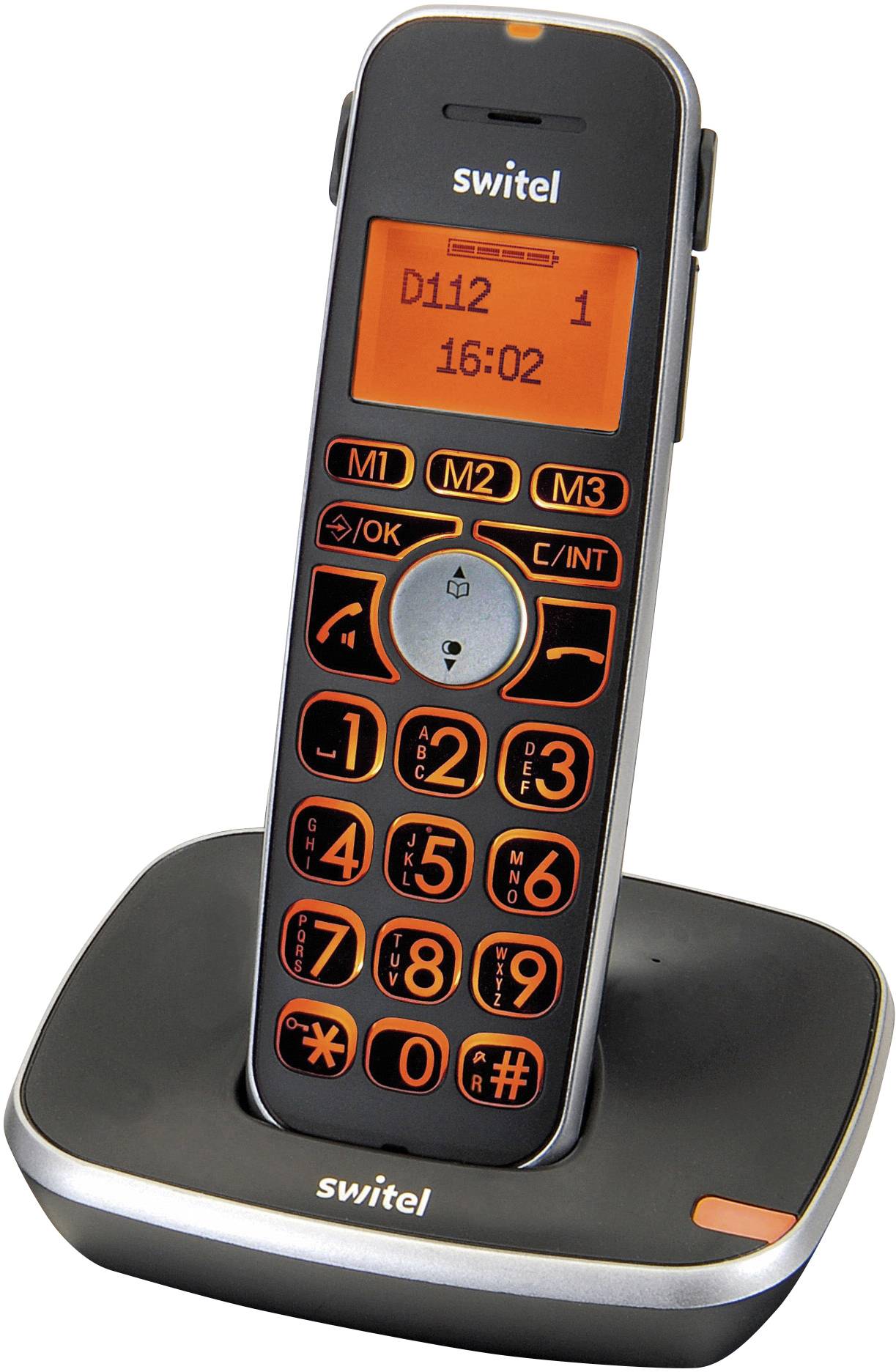 Switel D112 Vita Comfort Schnurloses Seniorentelefon Foto-Tasten, Freisprechen, für Hörgeräte kompatibel, Wahlwiederholung