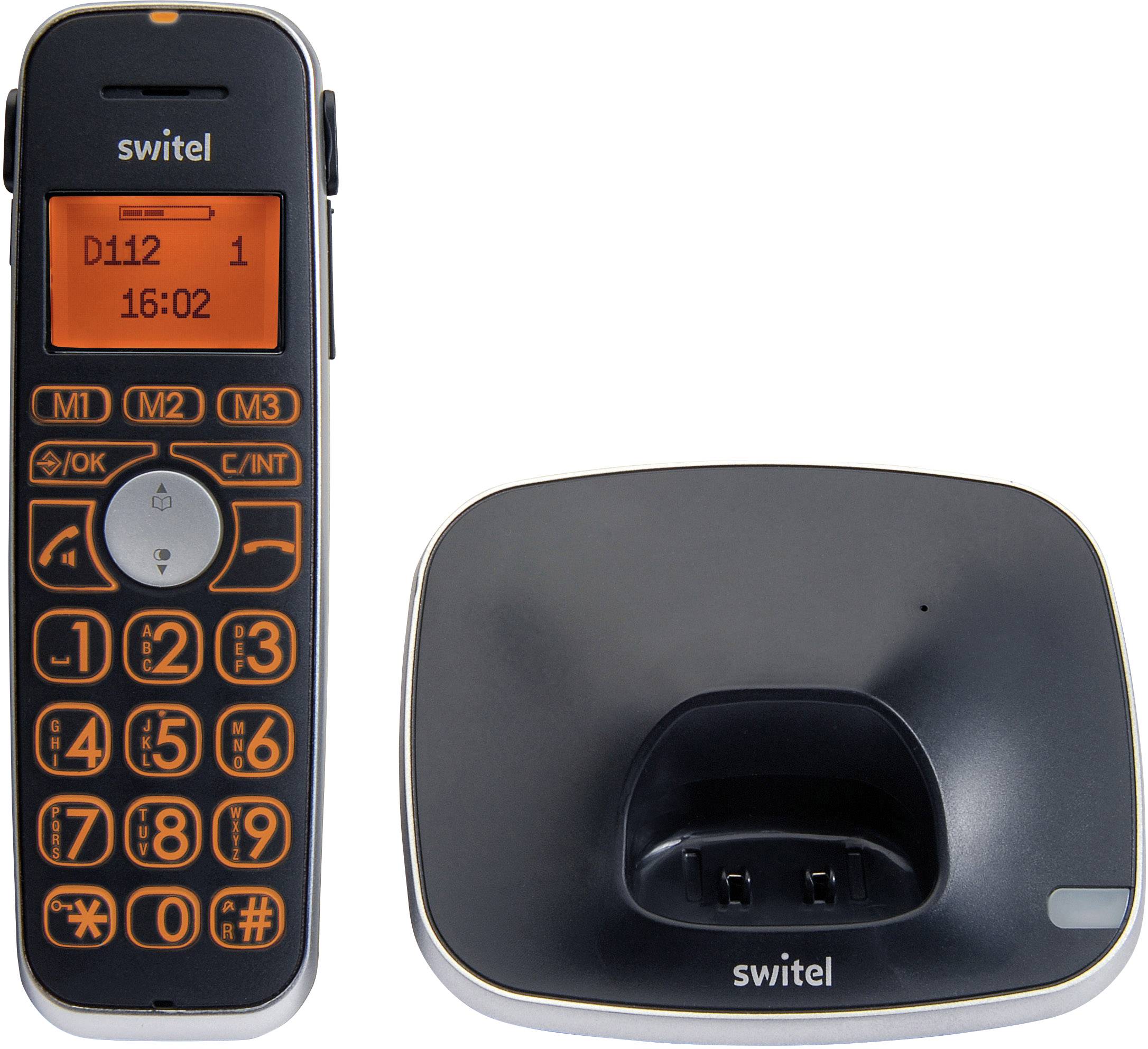 Switel D112 Vita Comfort Schnurloses Seniorentelefon Foto-Tasten, Freisprechen, für Hörgeräte kompatibel, Wahlwiederholung