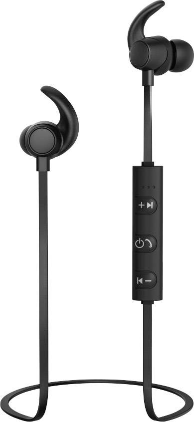 Thomson WEAR7208BK In Ear Kopfhörer Bluetooth® Schwarz Noise Cancelling Headset, Lautstärkeregelung Sport