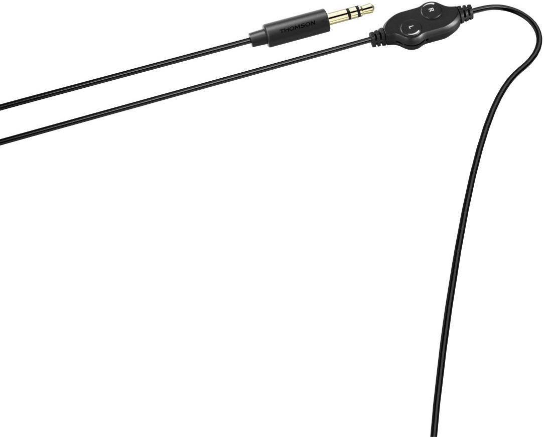 Thomson HED4508 HQ Over Ear Kopfhörer kabelgebunden Schwarz Headset, Lautstärkeregelung, Schwenkbare Ohrmuscheln TV