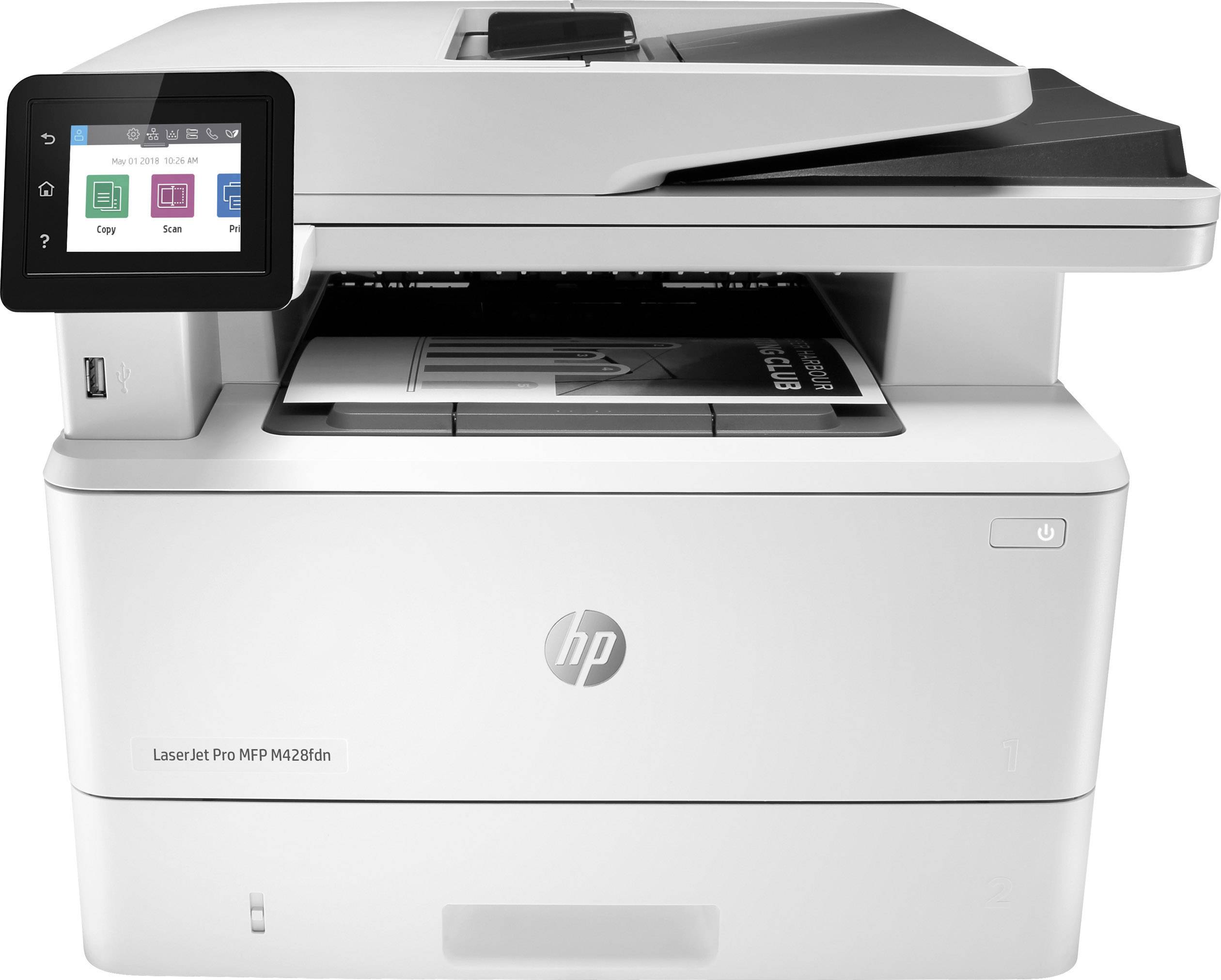 HP LaserJet Pro MFP M428fdn Schwarzweiß Laser Multifunktionsdrucker A4 Drucker, Scanner, Kopierer, Fax LAN, Duplex, Duplex-ADF