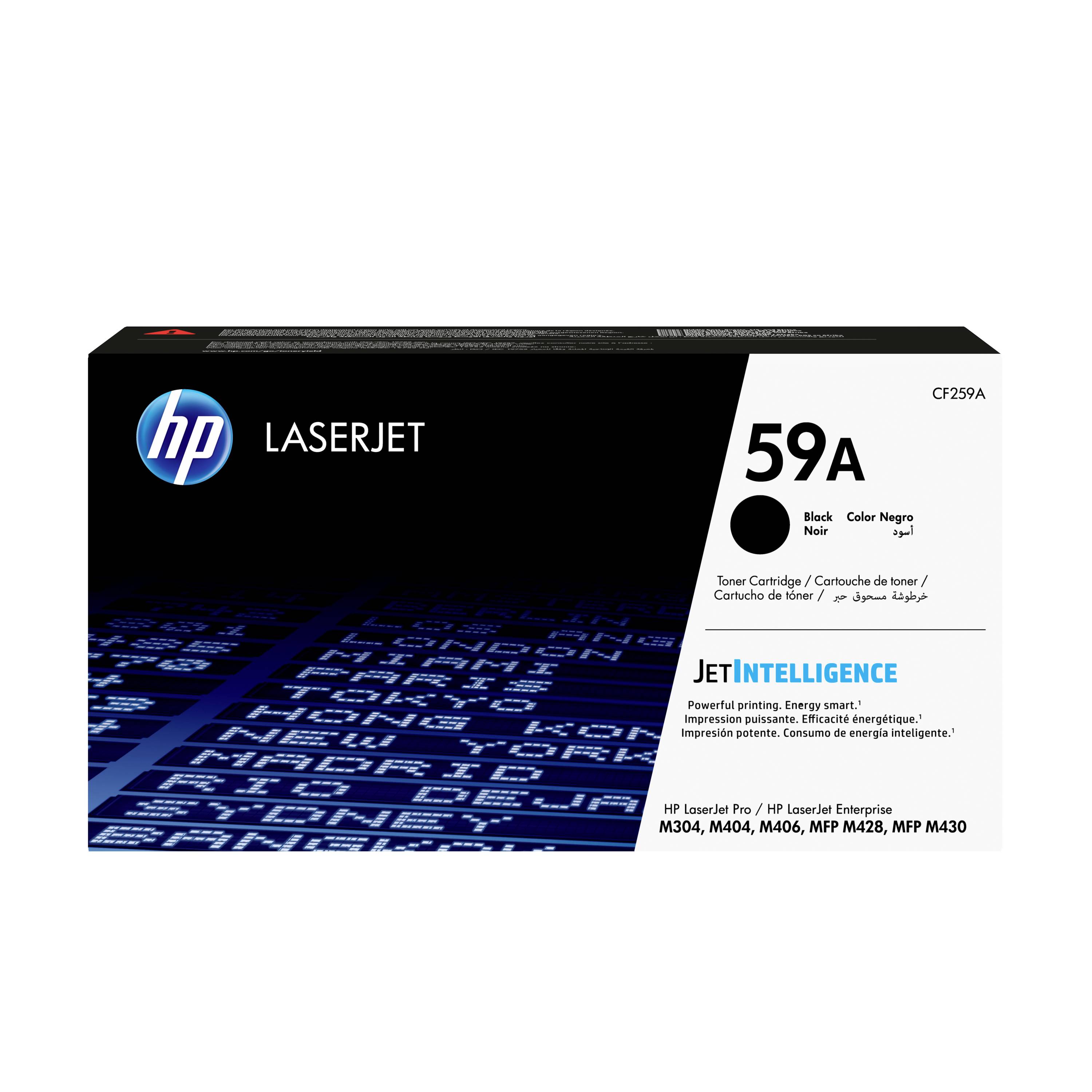 HP LaserJet 59A schwarze Tonerkartusche, Karton mit der Bezeichnung „Jet Intelligence