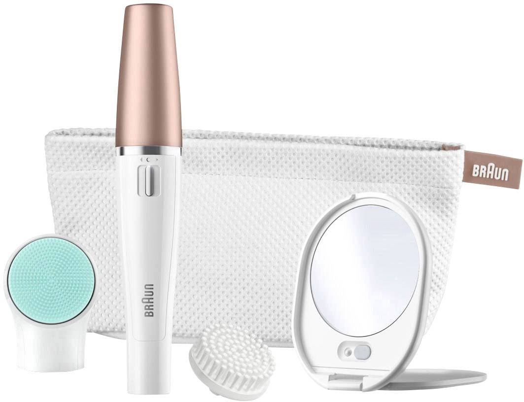 Braun FaceSpa 851V Epilierer Weiß, Roségold