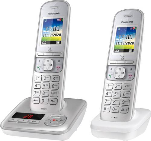 Panasonic KX-TGH722GG DECT Schnurloses Telefon analog  Anrufbeantworter, Babyphone Silber