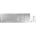 CHERRY DW 9000 SLIM Bluetooth® Tastatur, Maus-Set Multimediatasten US-Englisch, QWERTY, Windows® Silber