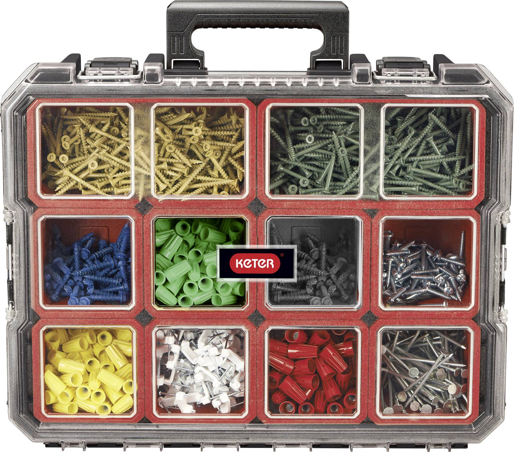 KETER ROC Sortimentskasten Anzahl Fächer: 10