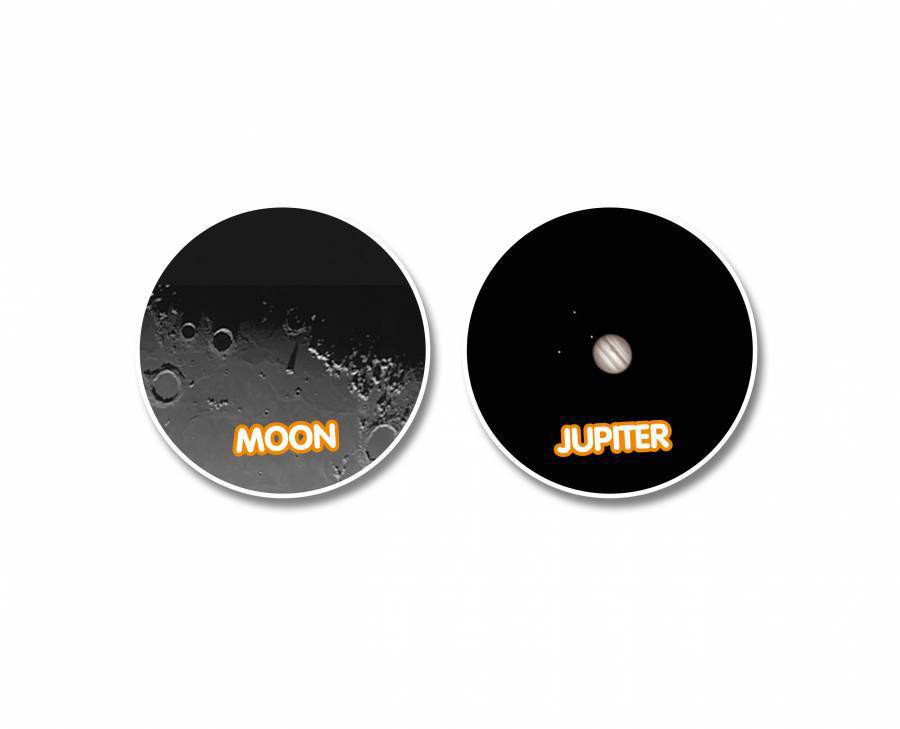 National Geographic Teleskop + Mikroskop Linsen-Teleskop Azimutal Achromatisch Vergrößerung 18 bis 60 x