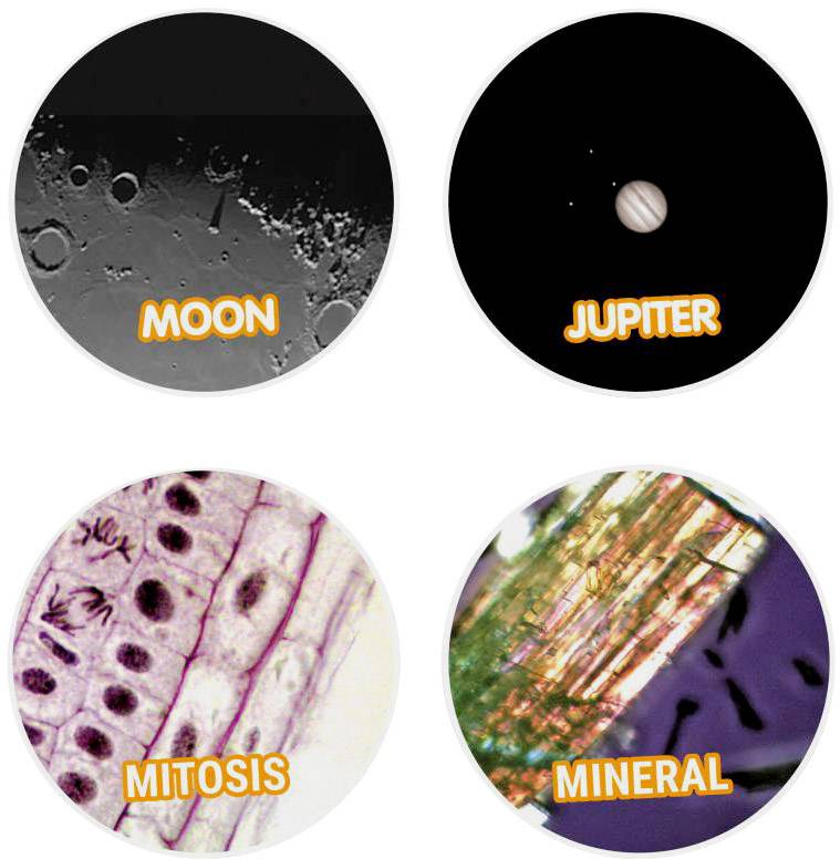 National Geographic Teleskop + Mikroskop Set Linsen-Teleskop Azimutal Achromatisch Vergrößerung 18 bis 29 x