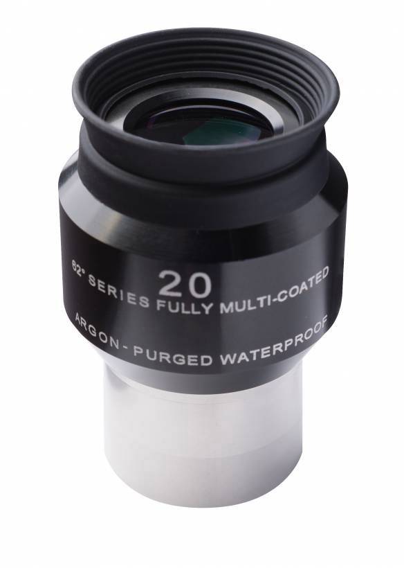 Okular mit Aufschrift '20', voll mehrfach beschichtet, argongefüllt, wasserdicht. Design für Teleskopeinsätze.
