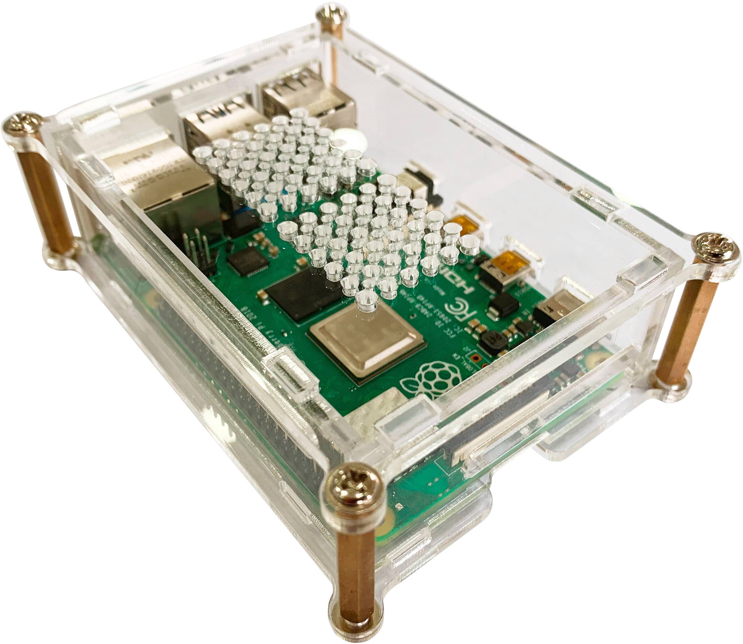 Joy-it rb-casep4+01 SBC-Gehäuse Passend für (Entwicklungskits): Raspberry Pi Transparent