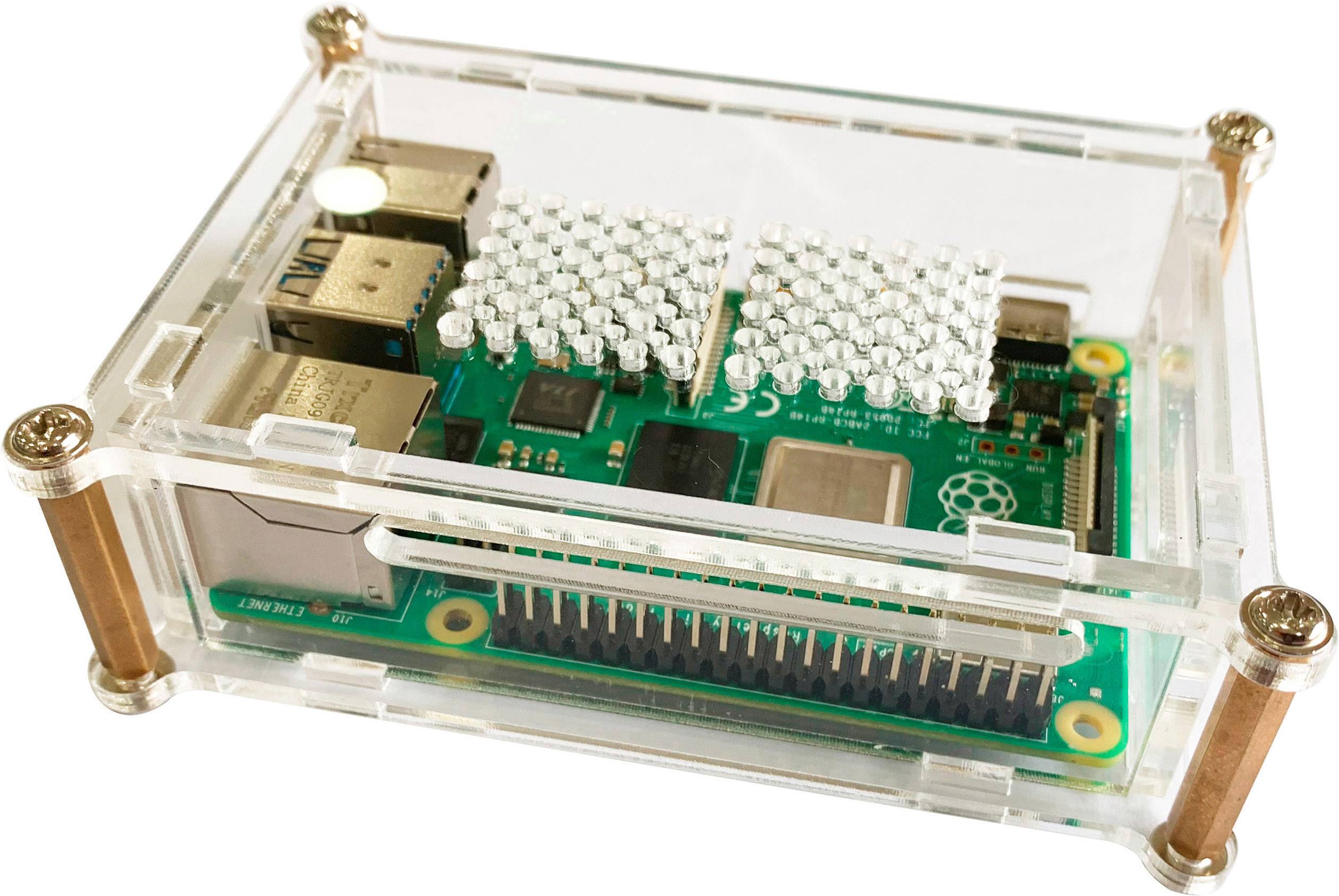 Joy-it rb-casep4+01 SBC-Gehäuse Passend für (Entwicklungskits): Raspberry Pi Transparent
