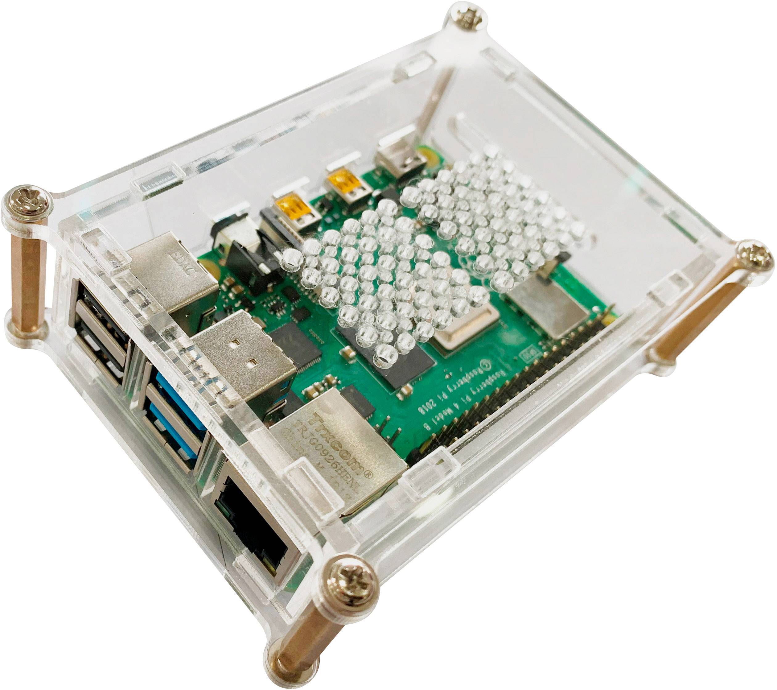 Joy-it rb-casep4+01 SBC-Gehäuse Passend für (Entwicklungskits): Raspberry Pi Transparent