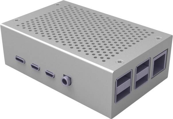 Joy-it SBC-Gehäuse Raspberry Pi Aluminium Silber