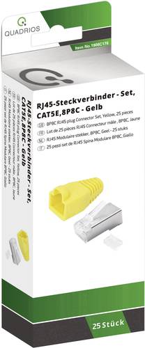 RJ-45 Steckverbinder Set-CAT 5e Stecker, gerade Gelb 1906C176 25St.