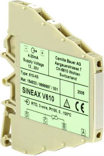 Camille Bauer Sineax V610 Temperatur-Messumformer in 2-Draht-Technik Typ SINEAX V 610 für Pt 100-Ei