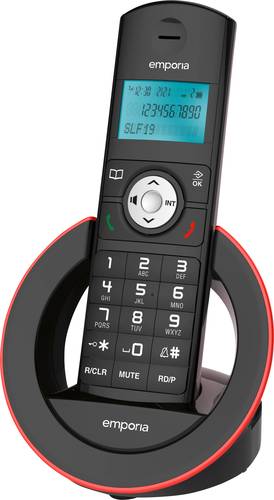Emporia SLF19 DECT Schnurloses Telefon analog Freisprechen Schwarz