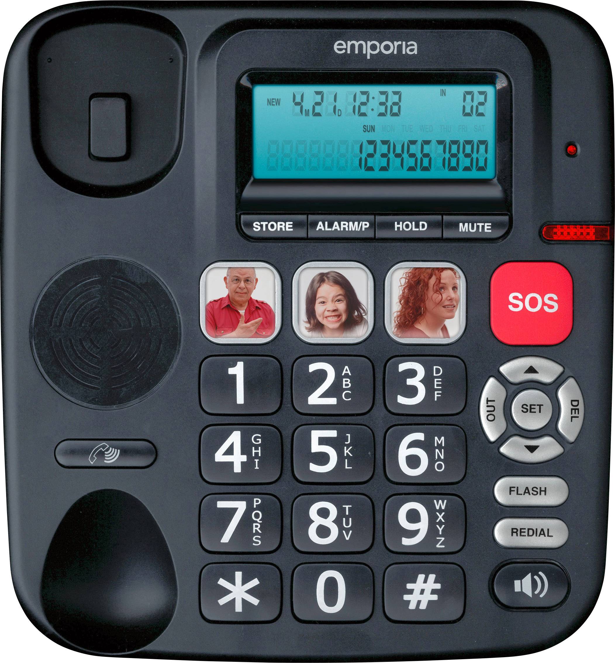 Emporia KFT19 Schnurgebundenes Seniorentelefon Schwarz