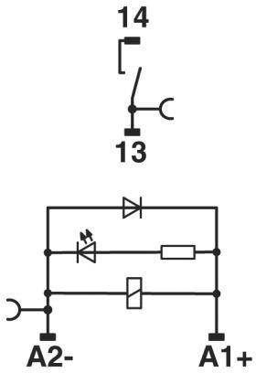 Phoenix Contact RIF-0-RSC-24DC/ 1 Relaisbaustein Nennspannung: 24 V/DC Schaltstrom (max.): 6 A 1 Schließer 1 St.