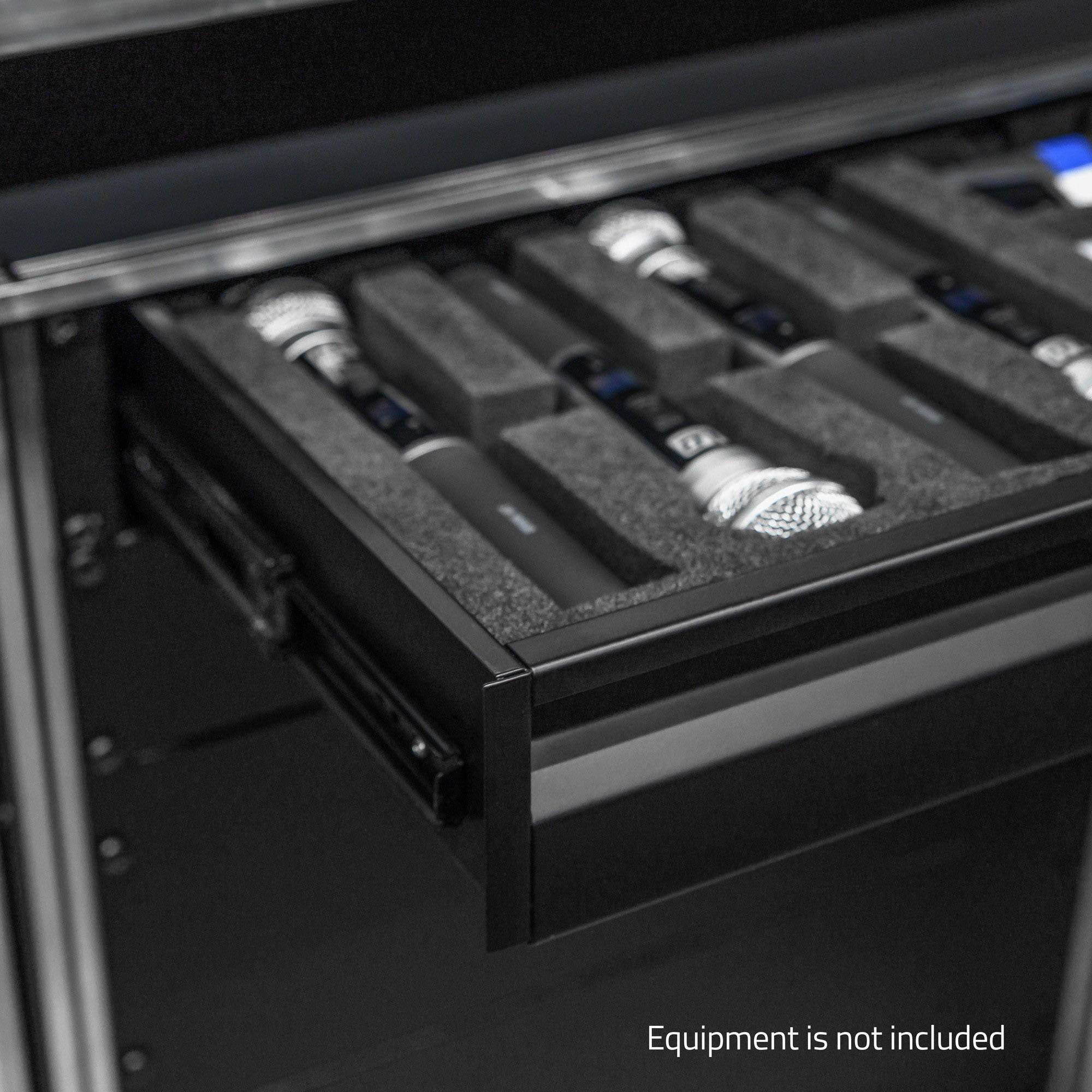 Adam Hall 874E02 19 Zoll Rackschublade 2 HE Stahl